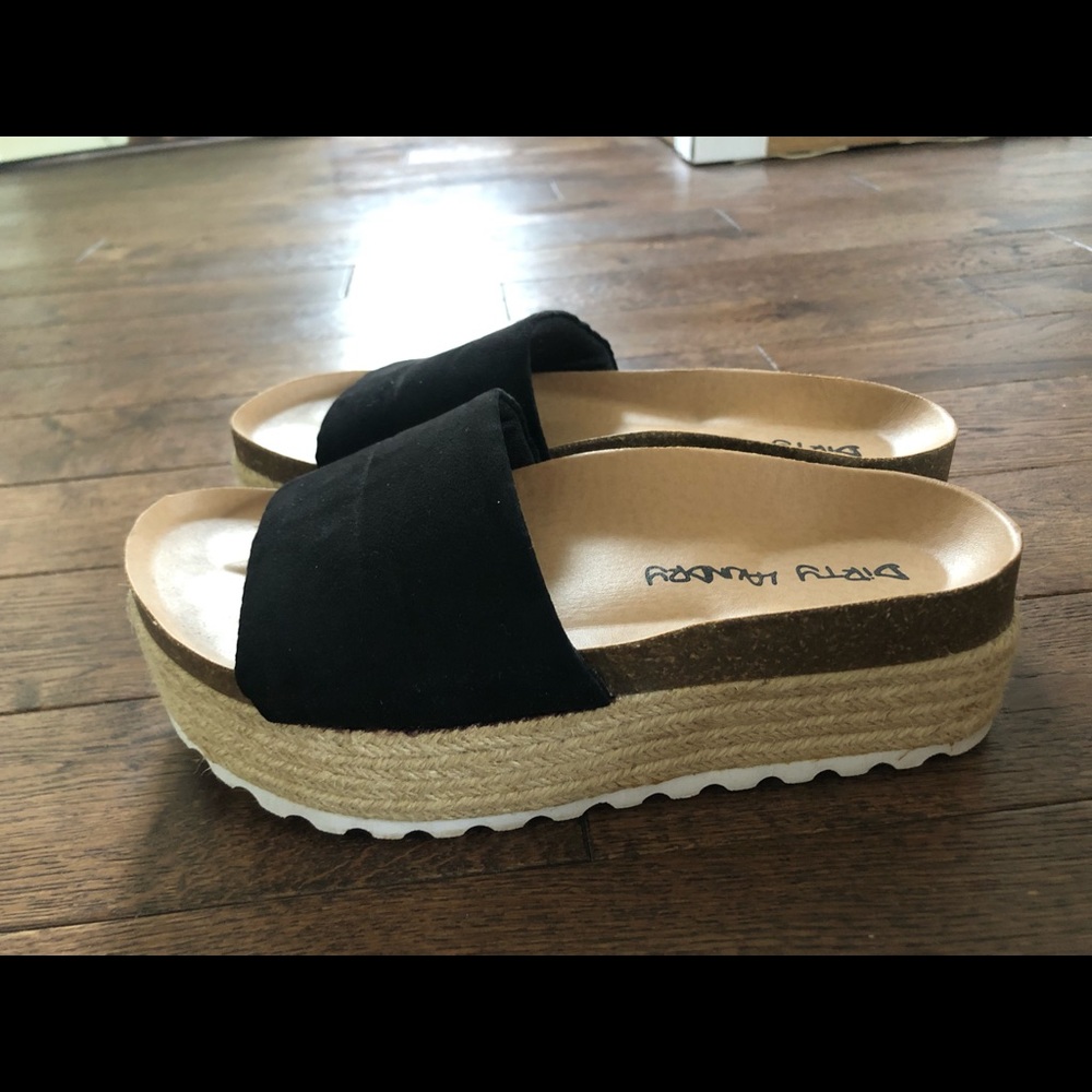 Dirty Laundry Black Espadrilles Sandals